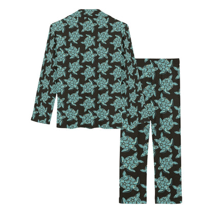 Sea Turtle Print Design LKS302 Women's Long Pajama Set