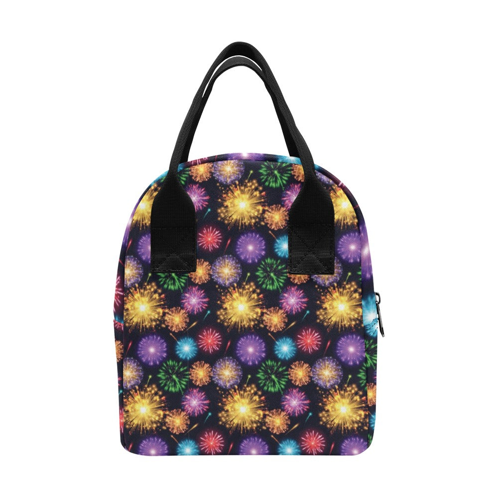 Firework Print Design LKS305 Insulated Lunch Bag