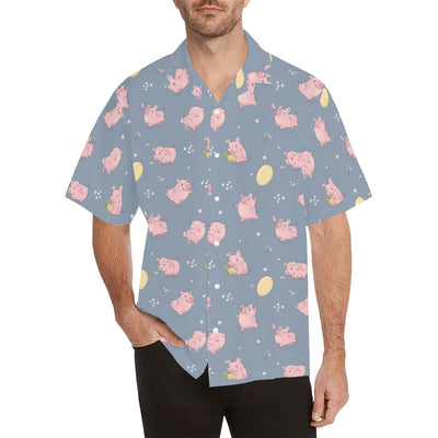 Pig Print Design LKS405 Men's Men's Hawaiian Shirt