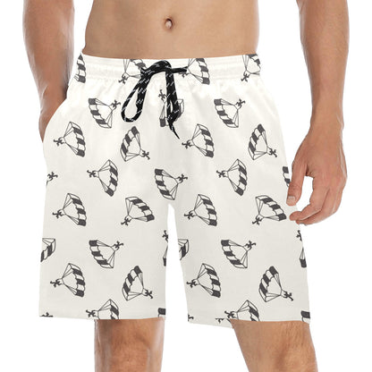 Skydiver Print Design LKS301 Men's Swim Trunks Beach Shorts