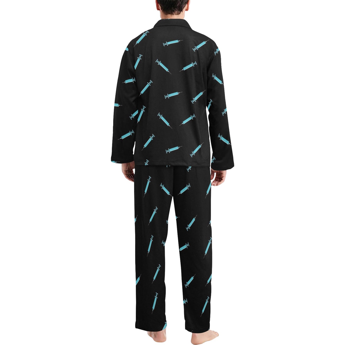 Phlebotomist Pattern Print Design A04 Men's Long Pajama Set