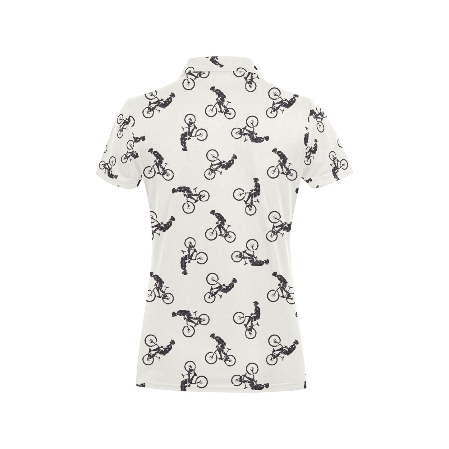 Mountain bike Pattern Print Design 01 Women's Polo Shirt