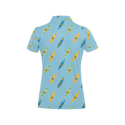 Kayak Pattern Print Design 04 Women's Polo Shirt