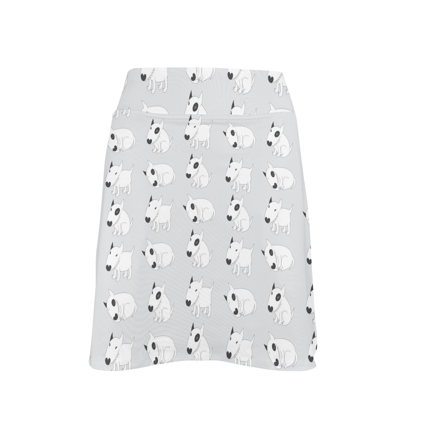 Bull Terrier hand draw Print Pattern 17" Golf & Pickleball Skort with Pockets