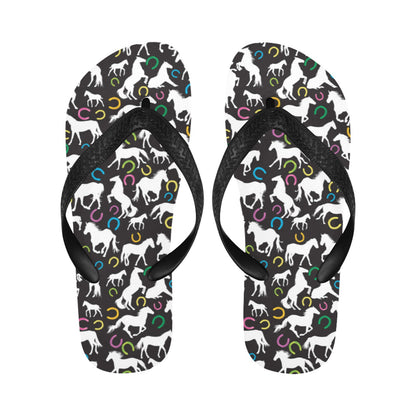 Horse Hoof Colorful Print Design LKS301 Flip Flops