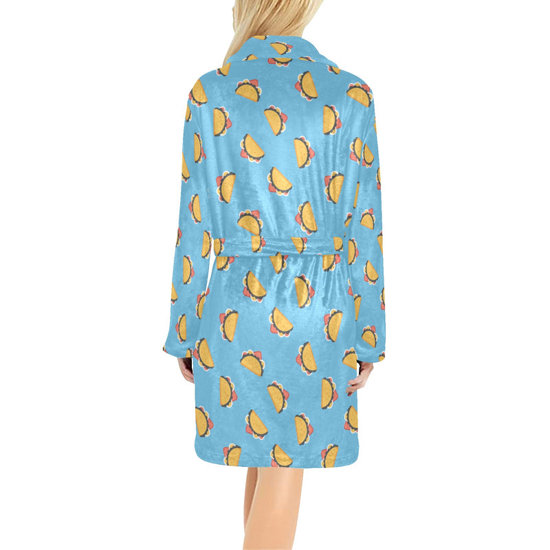 Taco Print Design LKS301 Women's Fleece Robe