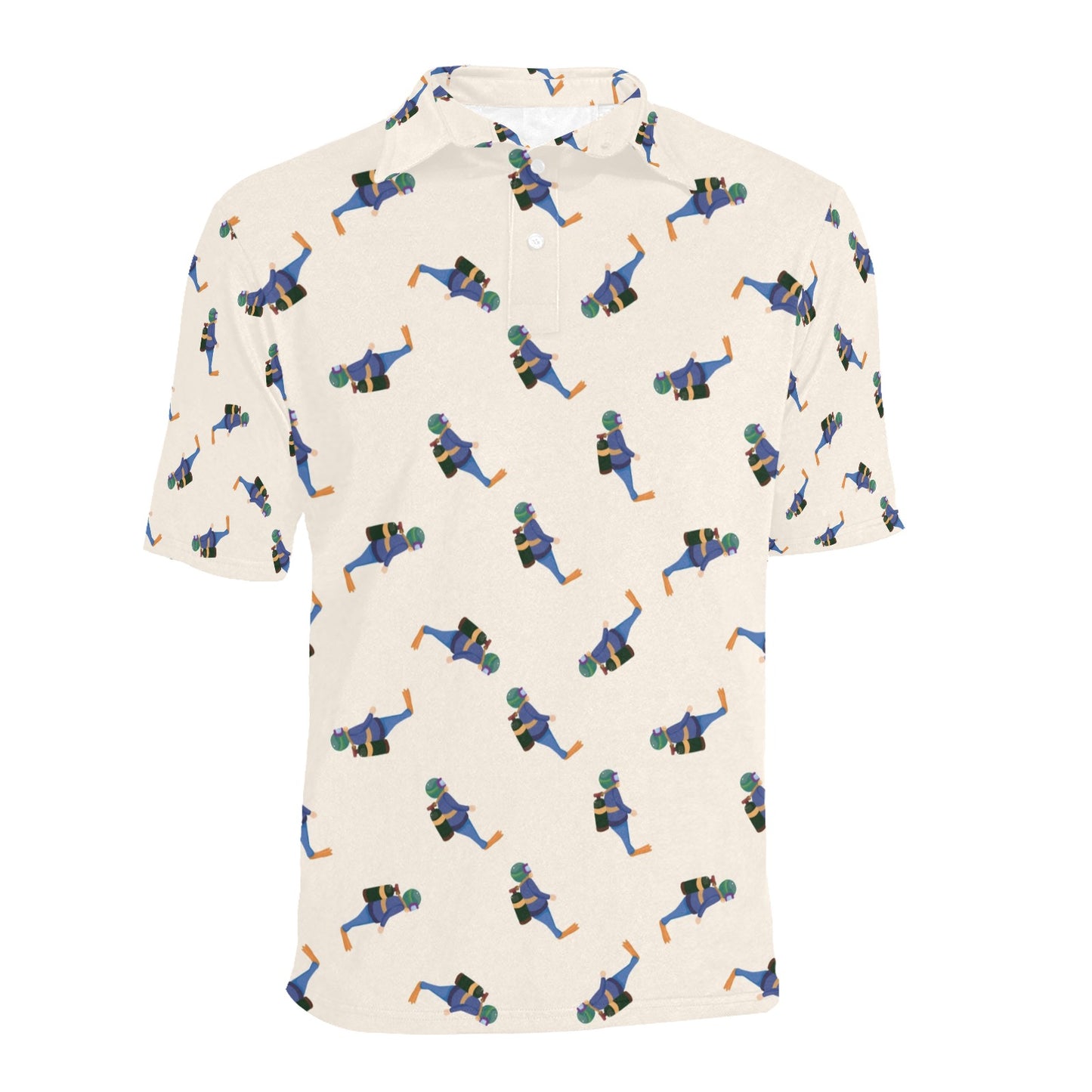 Scuba Driver Print Design LKS301 Men Polo Shirt