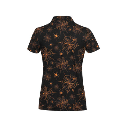 Spider Web Print Design LKS306 Women's Polo Shirt
