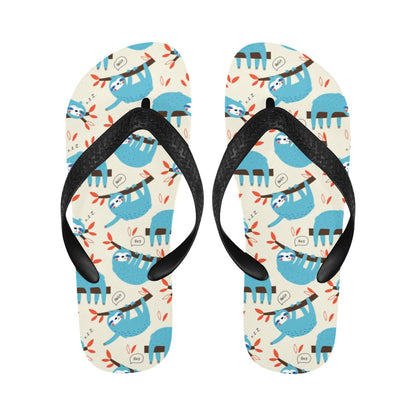 Sloth Print Design LKS3011 Flip Flops
