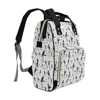 Skeleton Music Player Print Design LKS303 Diaper Bag Backpack