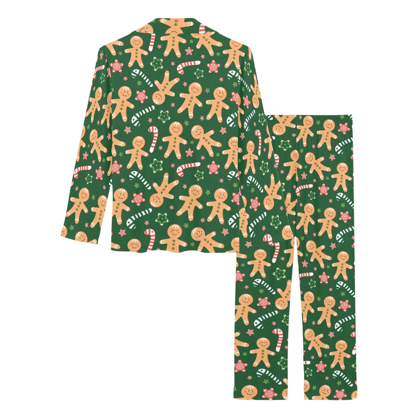 Gingerbread Pattern Print Design 04 Women's Long Pajama Set
