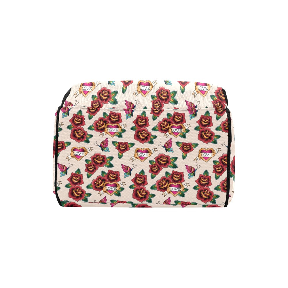 Tattoo Rose Print Design LKS302 Diaper Bag Backpack
