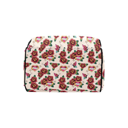 Tattoo Rose Print Design LKS302 Diaper Bag Backpack