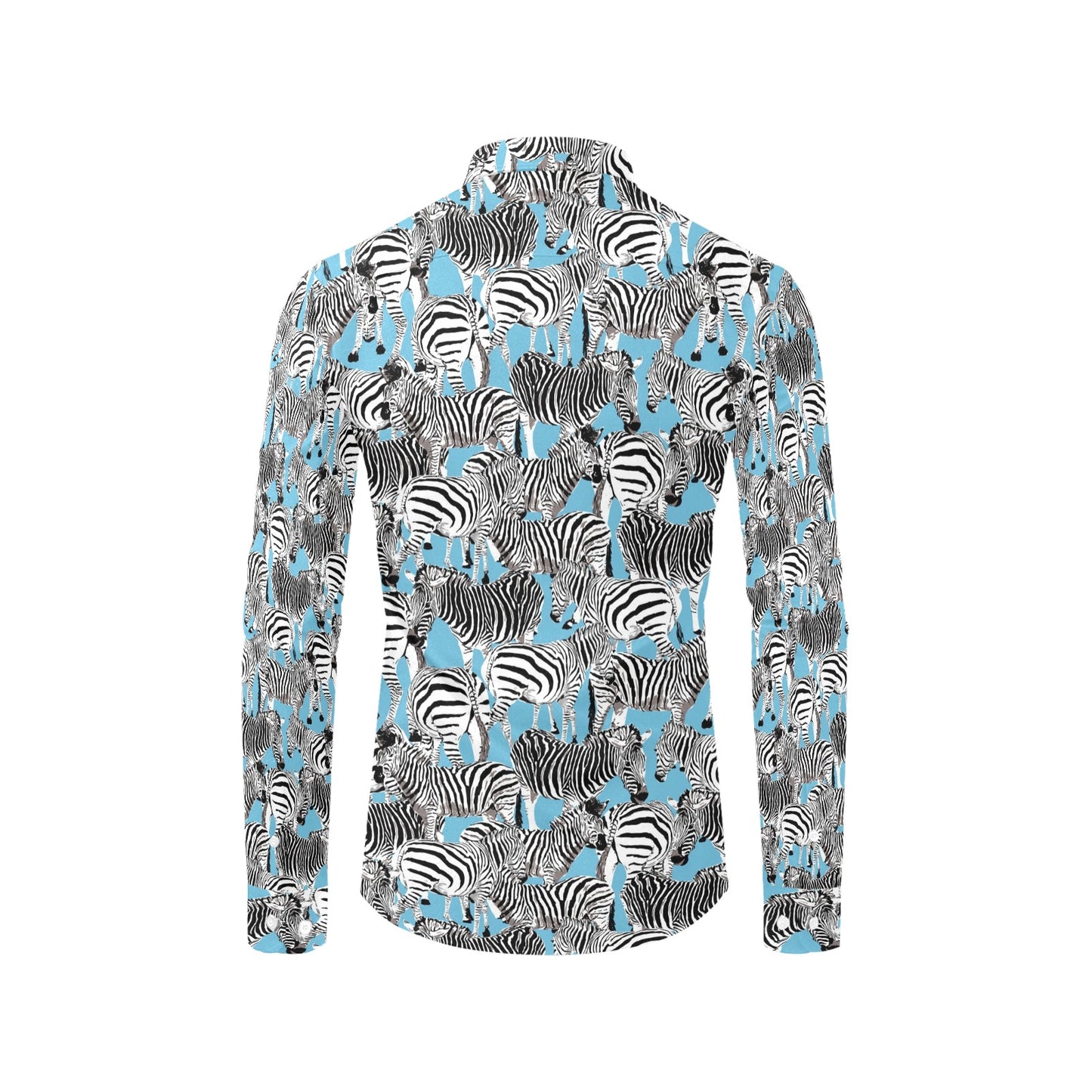 Zebra Print Design LKS305 Men's Long Sleeve Dress Shirt