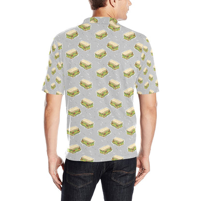Sandwich Print Design LKS304 Men Polo Shirt