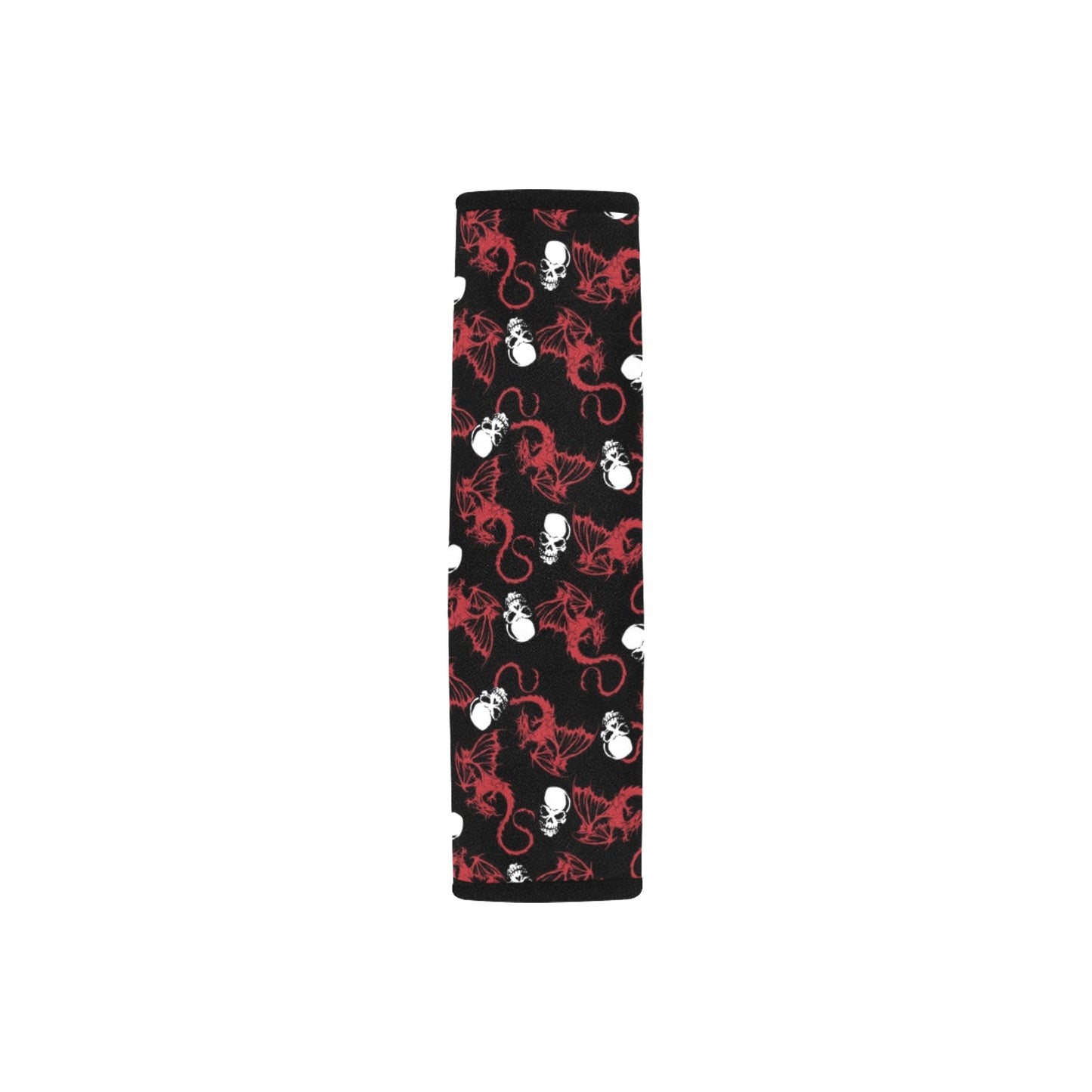 Skull With Red Dragon Print Design LKS304 Car Seat Belt Cover
