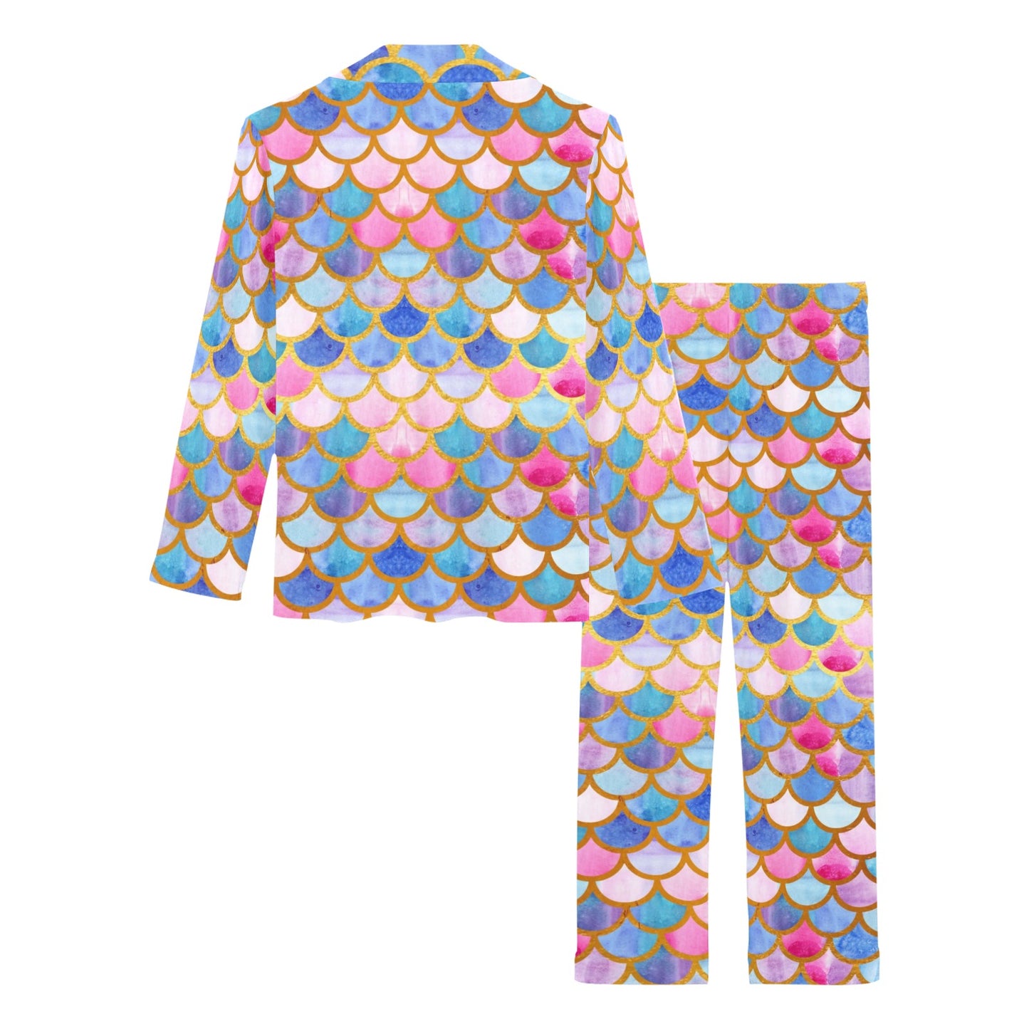 Scales Print Design LKS401 Women's Long Pajama Set