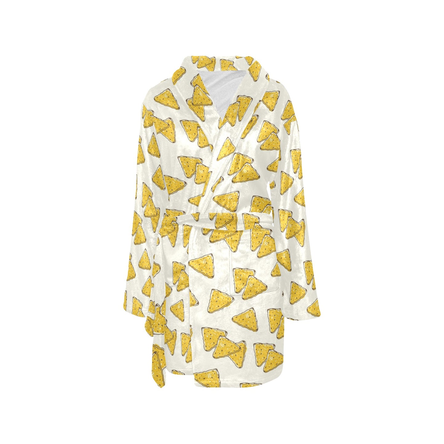 Nachos Pattern Print Design A01 Women's Fleece Robe