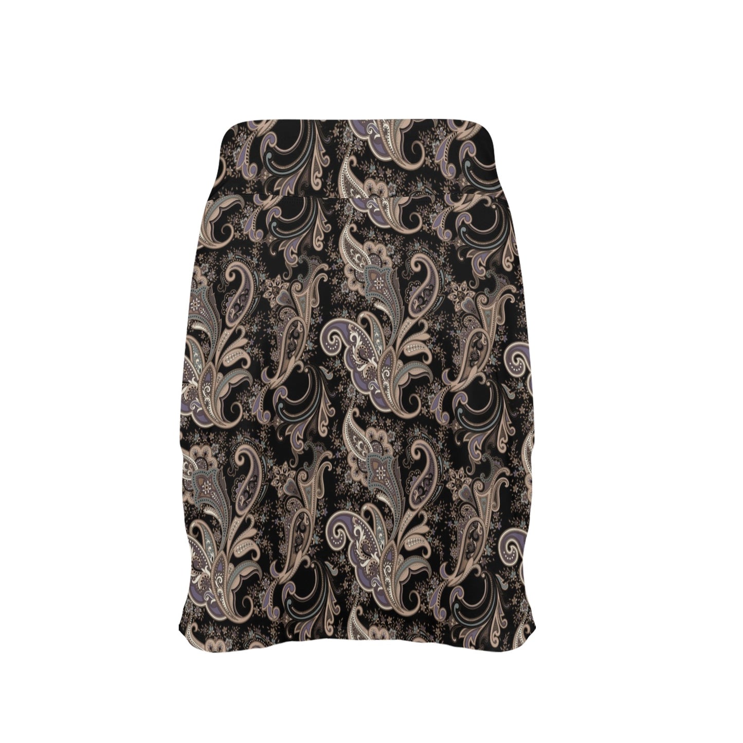 Paisley Mandala Design Print 17" Golf & Pickleball Skort with Pockets