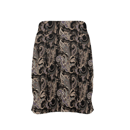 Paisley Mandala Design Print 17" Golf & Pickleball Skort with Pockets