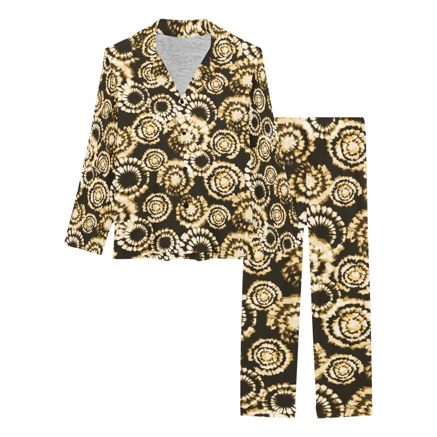 Tie Dye Print Design LKS307 Women's Long Pajama Set