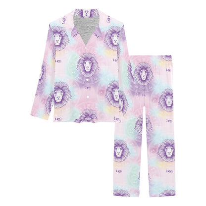Leo Pattern Print Design 03 Women's Long Pajama Set