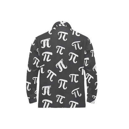 Pi Day Pattern Print Design A02 Long Sleeve Polo Shirt For Men's