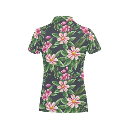 Summer Floral Pattern Print Design SF010 Women's Polo Shirt