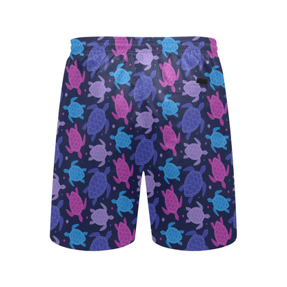 Sea Turtle Print Design LKS309 Men's Swim Trunks Beach Shorts