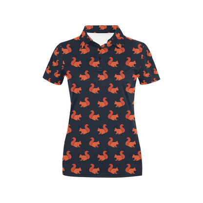 Squirrel Print Design LKS306 Women's Polo Shirt