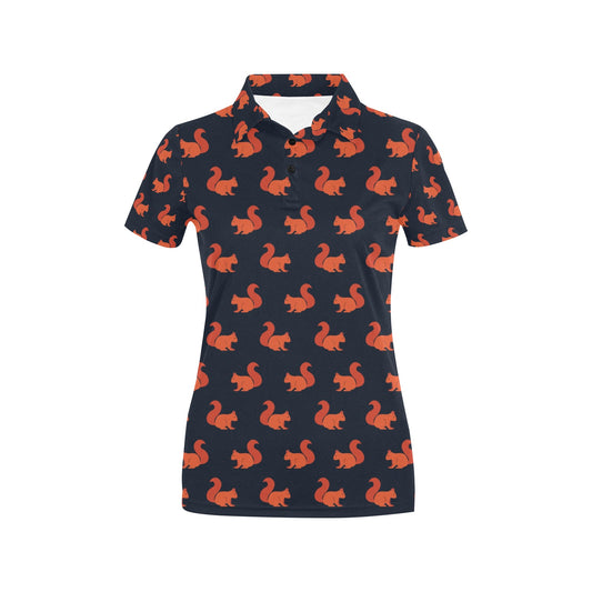 Squirrel Print Design LKS306 Women's Polo Shirt