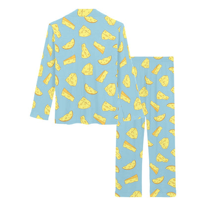 Cheese Pattern Print Design 04 Women's Long Pajama Set