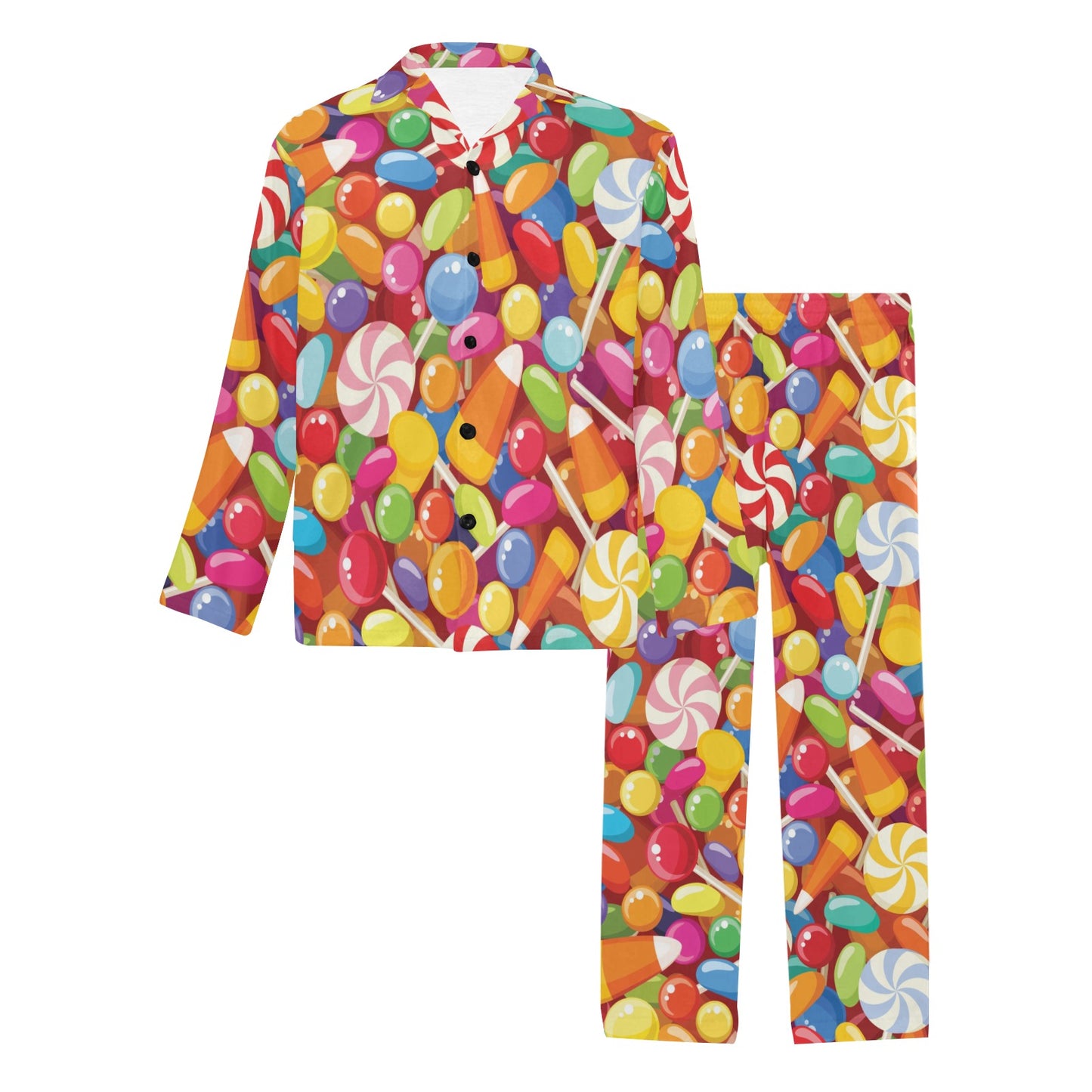 Candy Pattern Print Design 02 Men's Long Pajama Set