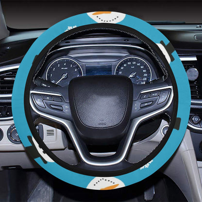 Snowman Print Design LKS303 Steering Wheel Cover with Elastic Edge