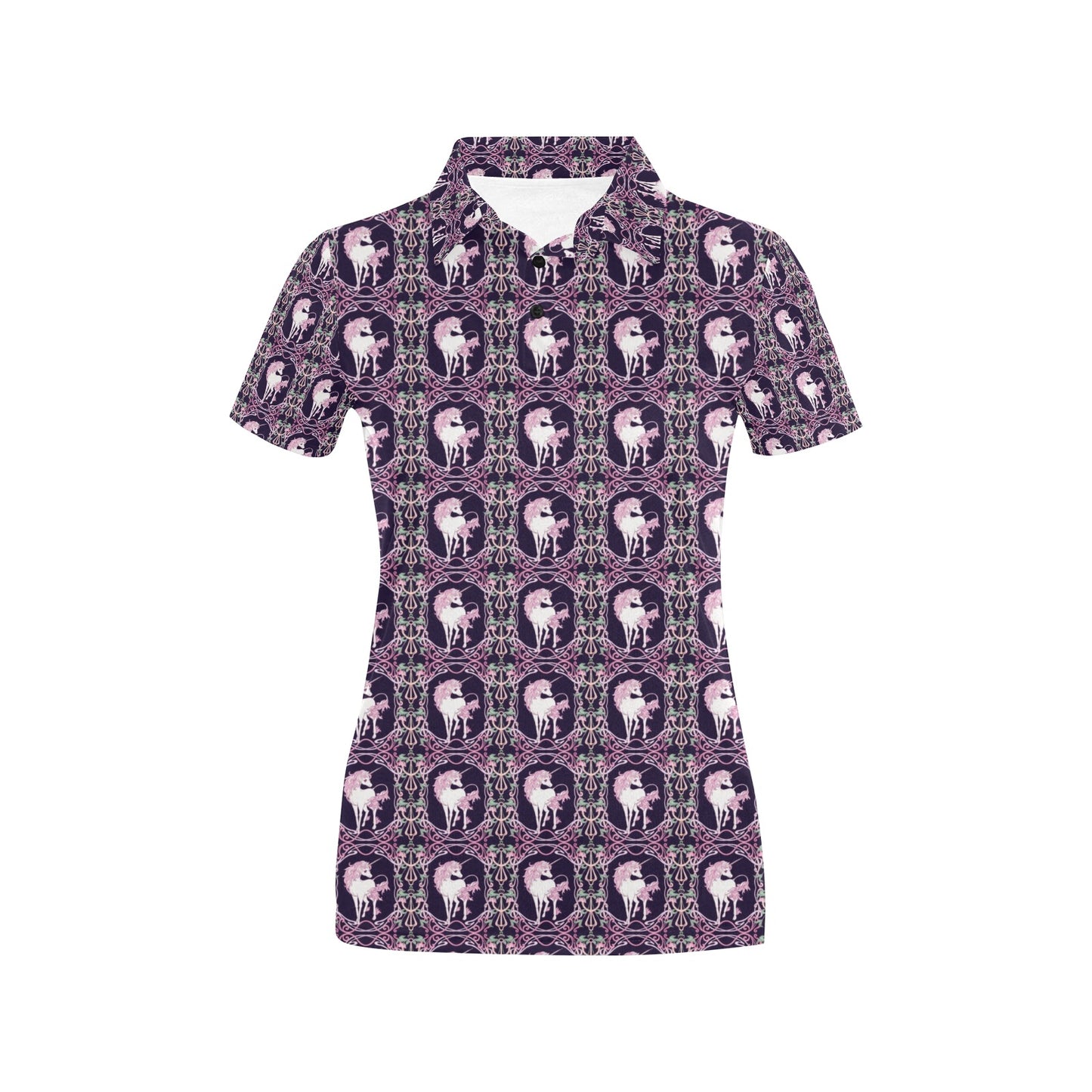 Unicorn Fantastic Flower Women's Polo Shirt