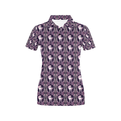 Unicorn Fantastic Flower Women's Polo Shirt