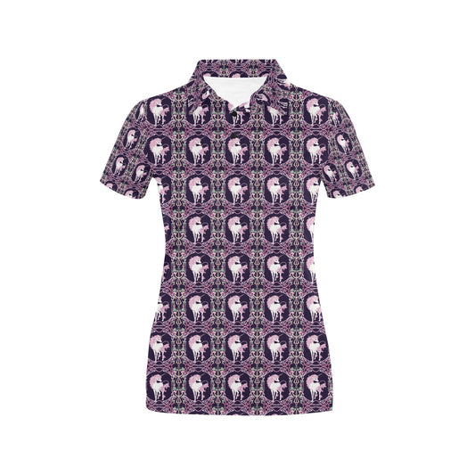 Unicorn Fantastic Flower Women's Polo Shirt