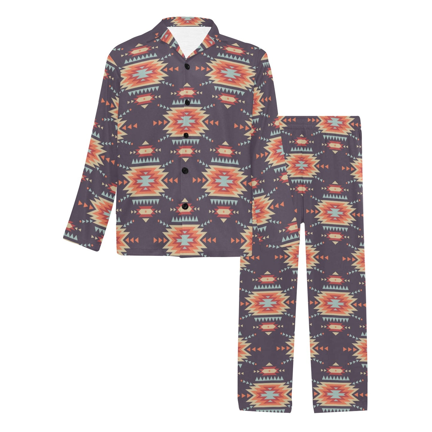 Tribal indians Aztec Men's Long Pajama Set