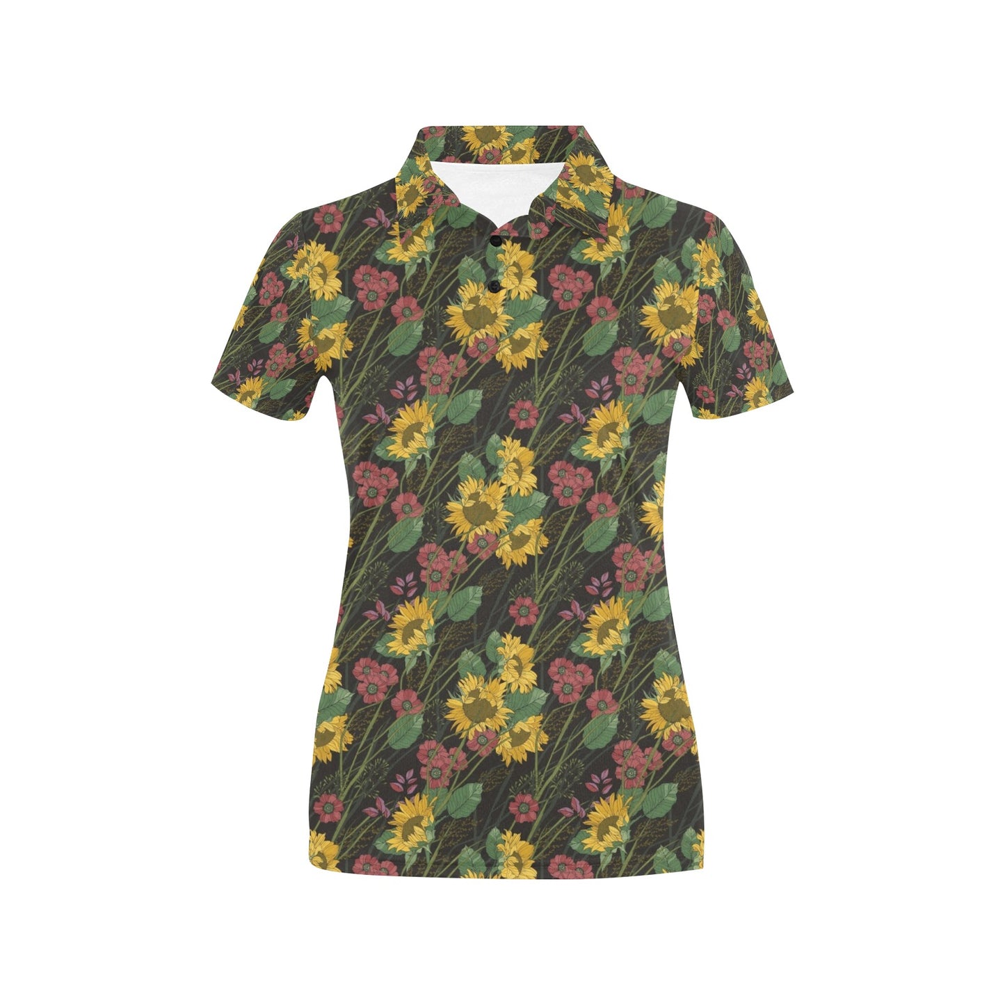 Sunflower Print Design LKS303 Women's Polo Shirt