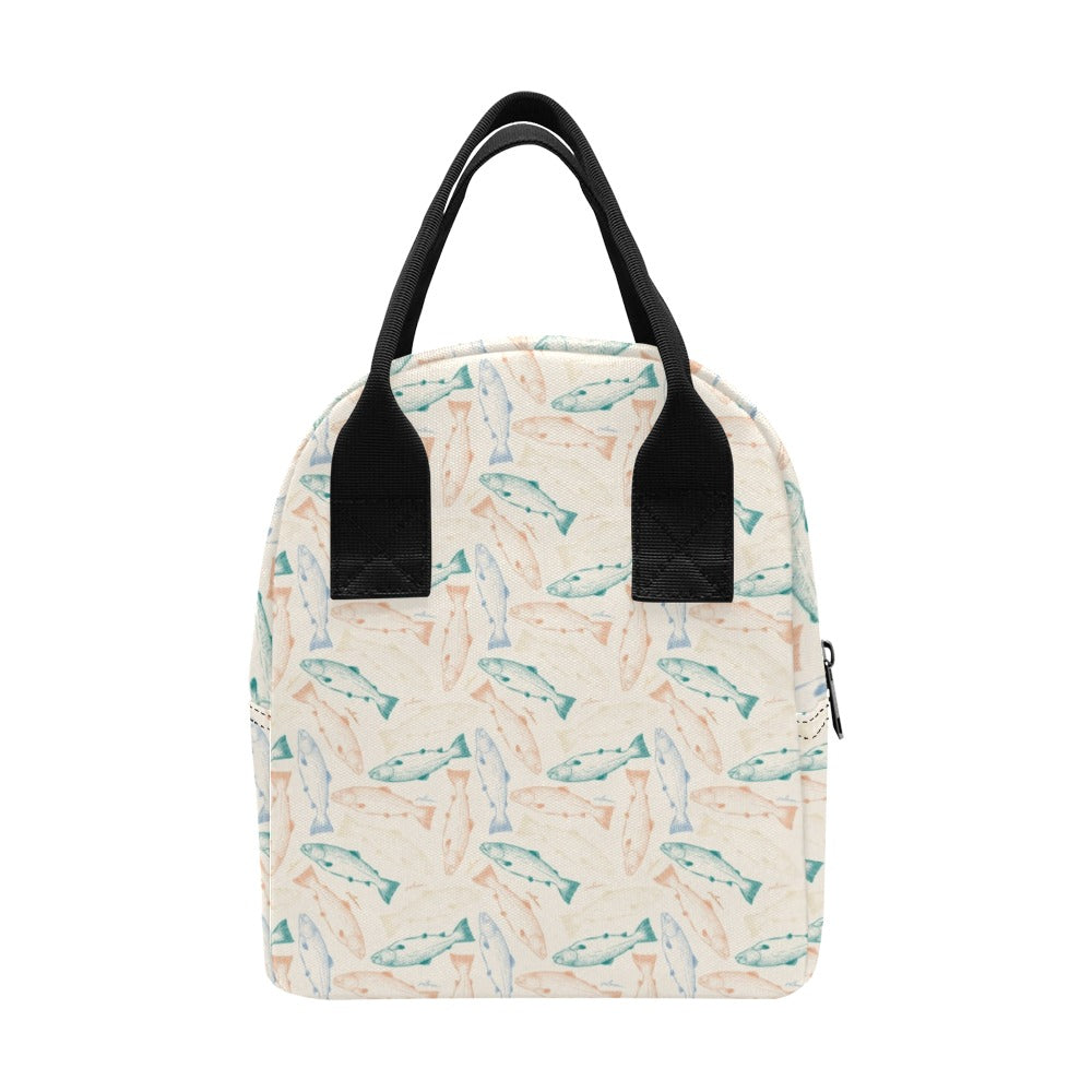 Salmon Fish Print Design LKS305 Insulated Lunch Bag