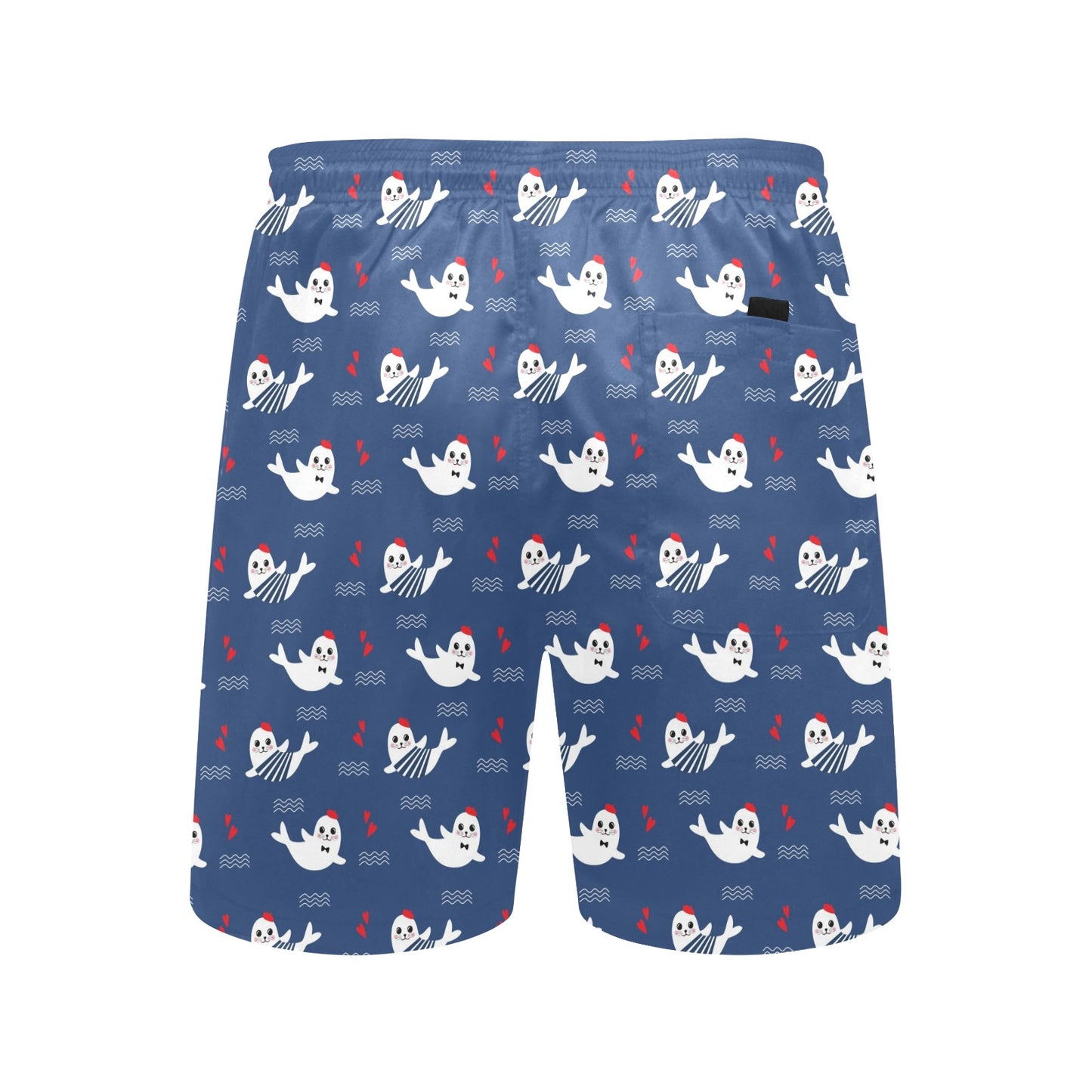 Sea Lion Print Design LKS403 Men's Swim Trunks Beach Shorts