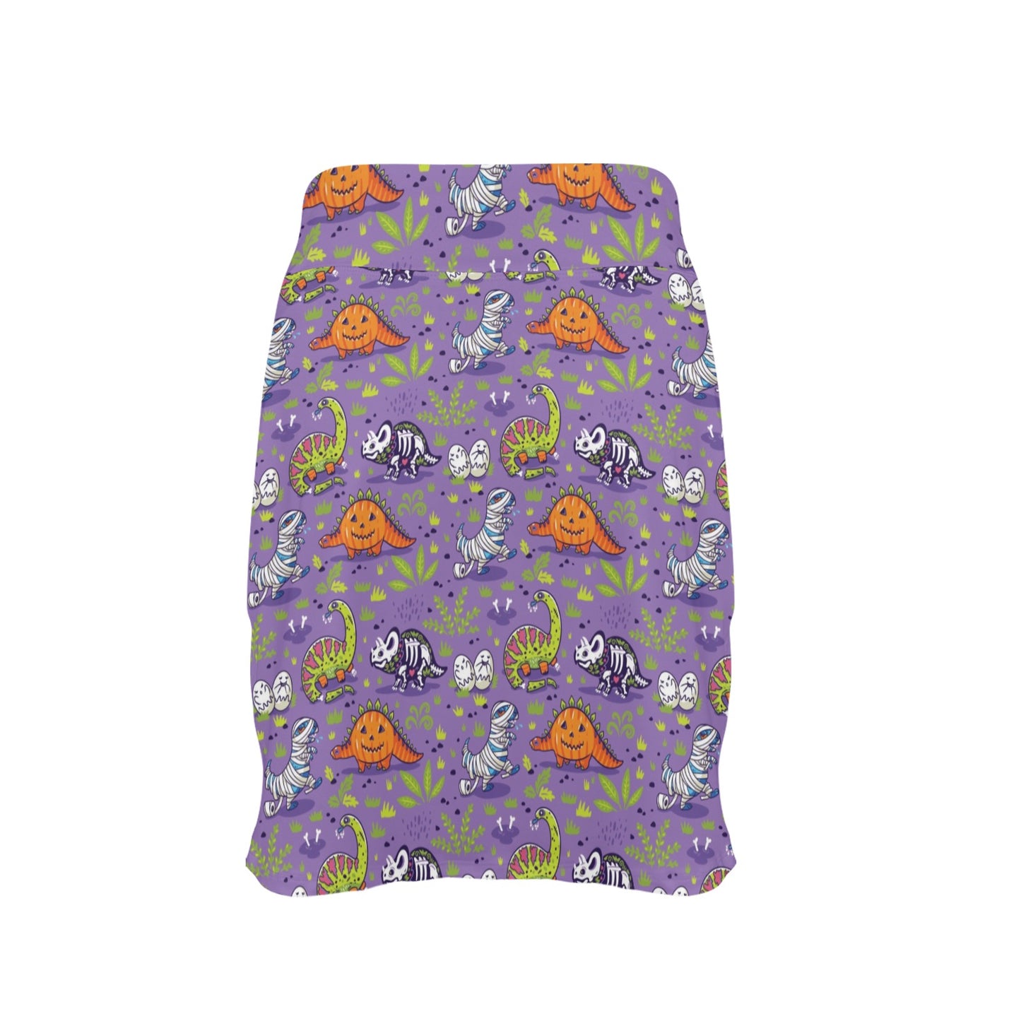 Zombie Dinosaur Print Design LKS302 17" Golf & Pickleball Skort with Pockets