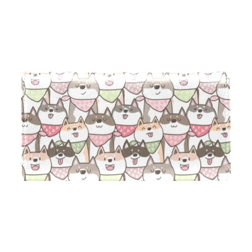 Shiba Inu Print Design LKS305 Women's Trifold Wallet