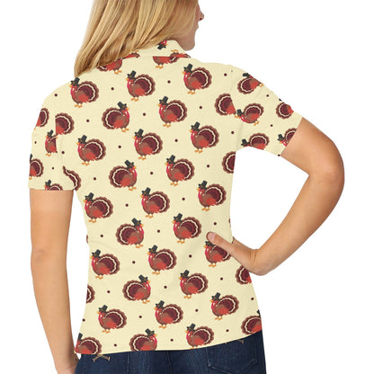 Thanksgiving Print Design LKS3010 Women's Polo Shirt