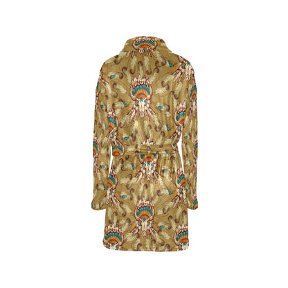 Native Indian Buffalo head Women's Fleece Robe