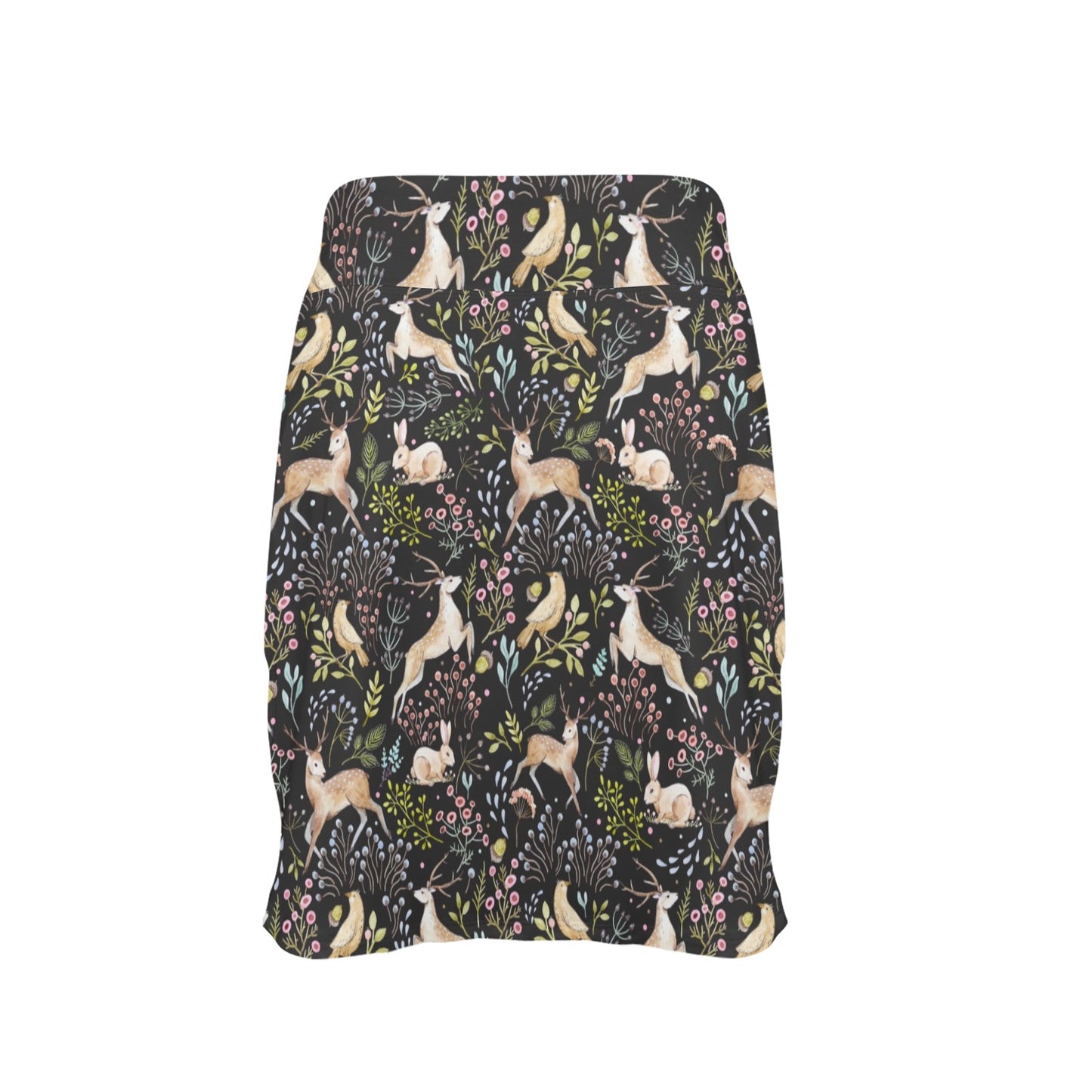 Deer Floral Jungle 17" Golf & Pickleball Skort with Pockets