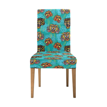 Tattoo Tiger Head Print Design LKS304 Dining Chair Slipcover