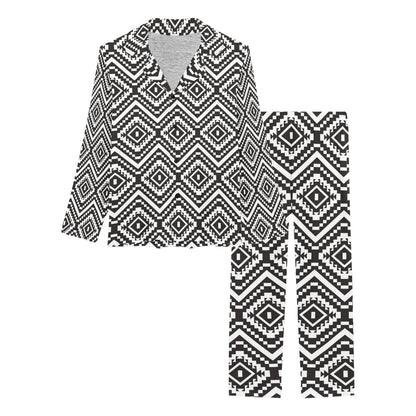 Tribal Pattern Print Design LKS303 Women's Long Pajama Set