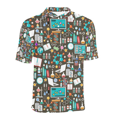 Science Print Design LKS303 Men Polo Shirt