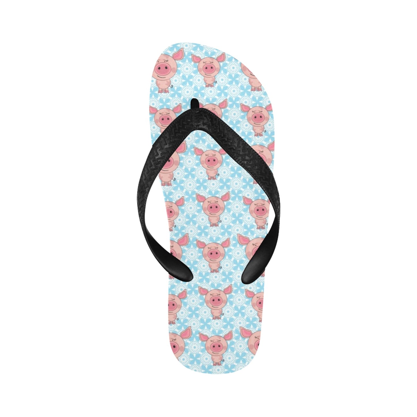 Pig Print Design LKS402 Flip Flops
